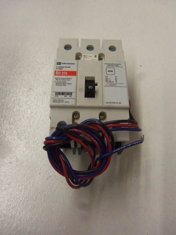 CUTLER HAMMER CIRCUIT BREAKER GD3080DA3 *NEW IN BOX*