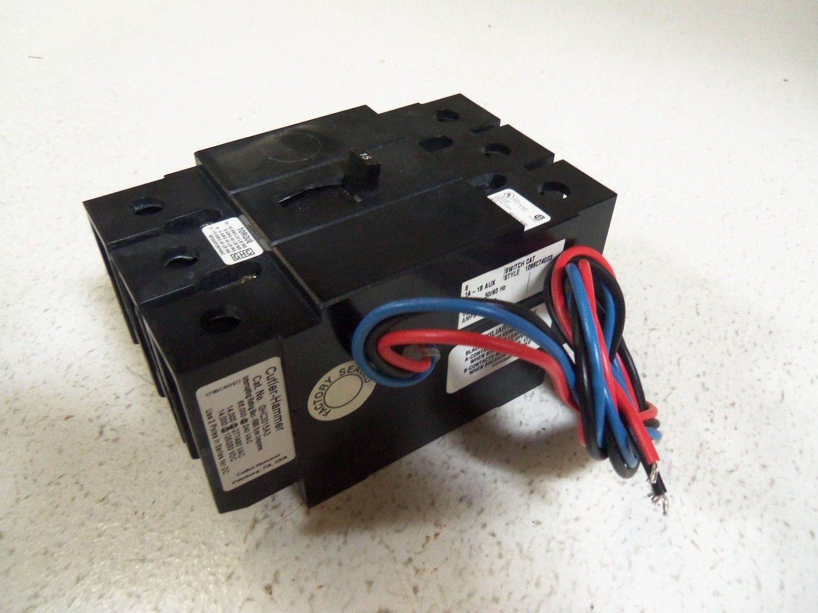 CUTLER HAMMER CIRCUIT BREAKER GHC3015A3 NSNP