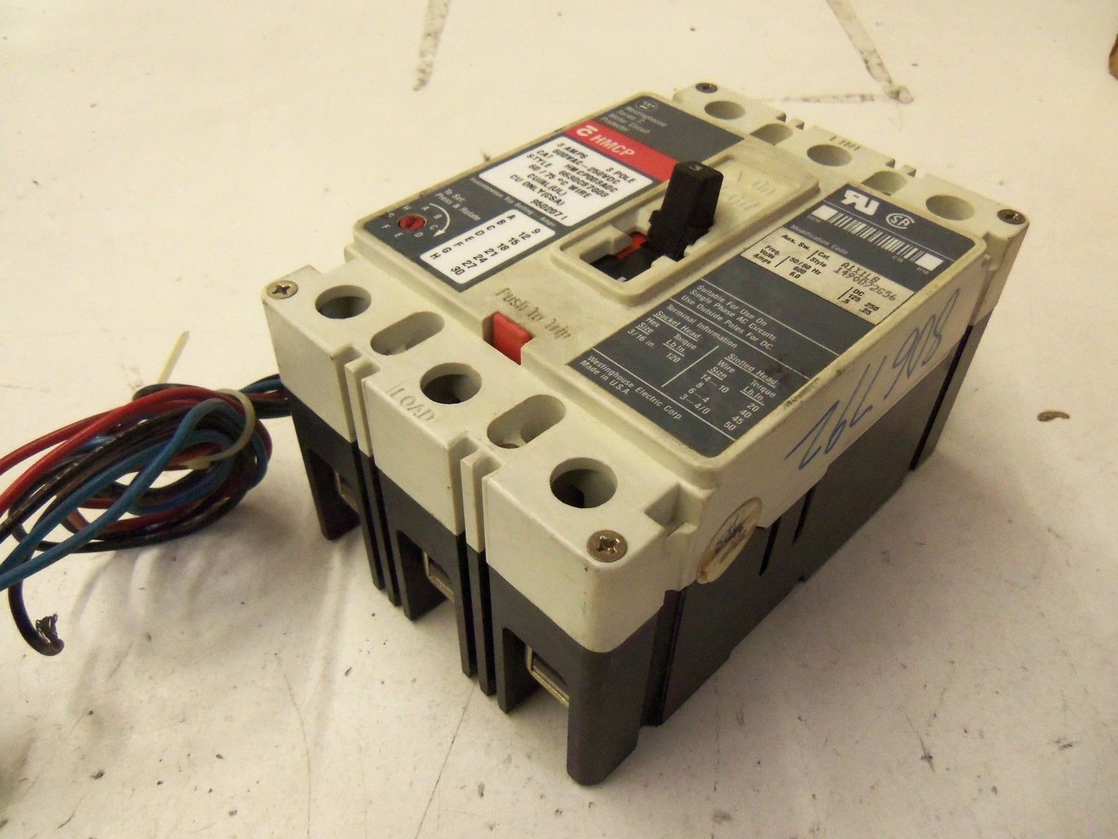 WESTINGHOUSE HMCP003A0C 3A w/ A1X1LB  UNMP