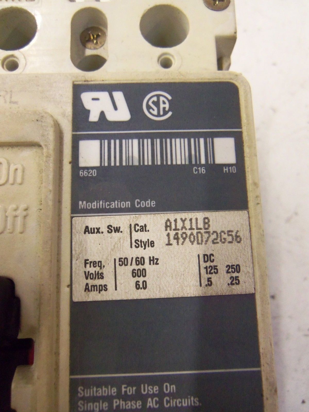 WESTINGHOUSE HMCP003A0C 3A w/ A1X1LB  UNMP