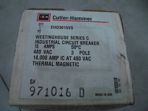 CUTLER HAMMER EHD3015VS 15A NSMP