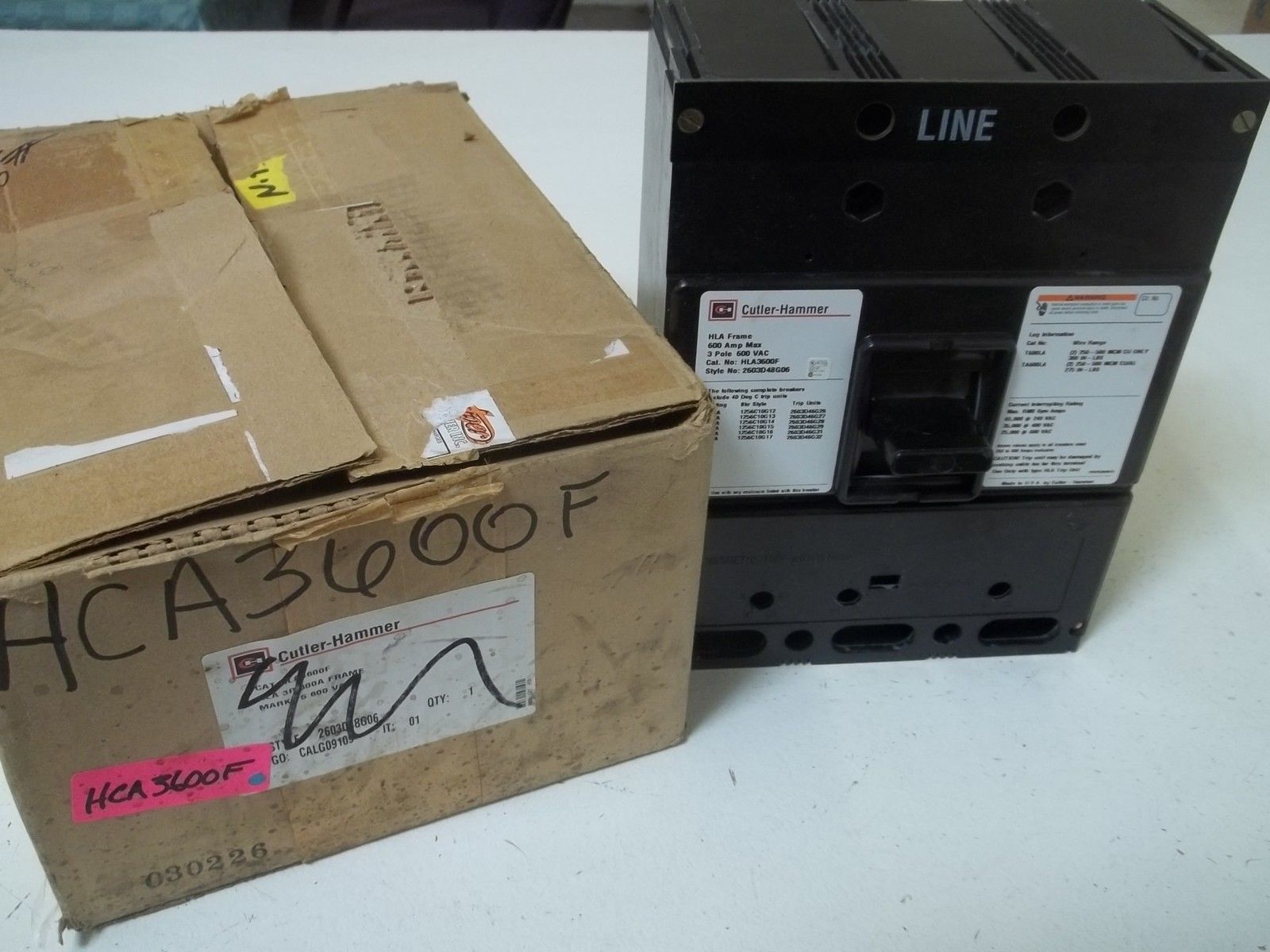 CUTLER HAMMER HLA3600F  UNMP