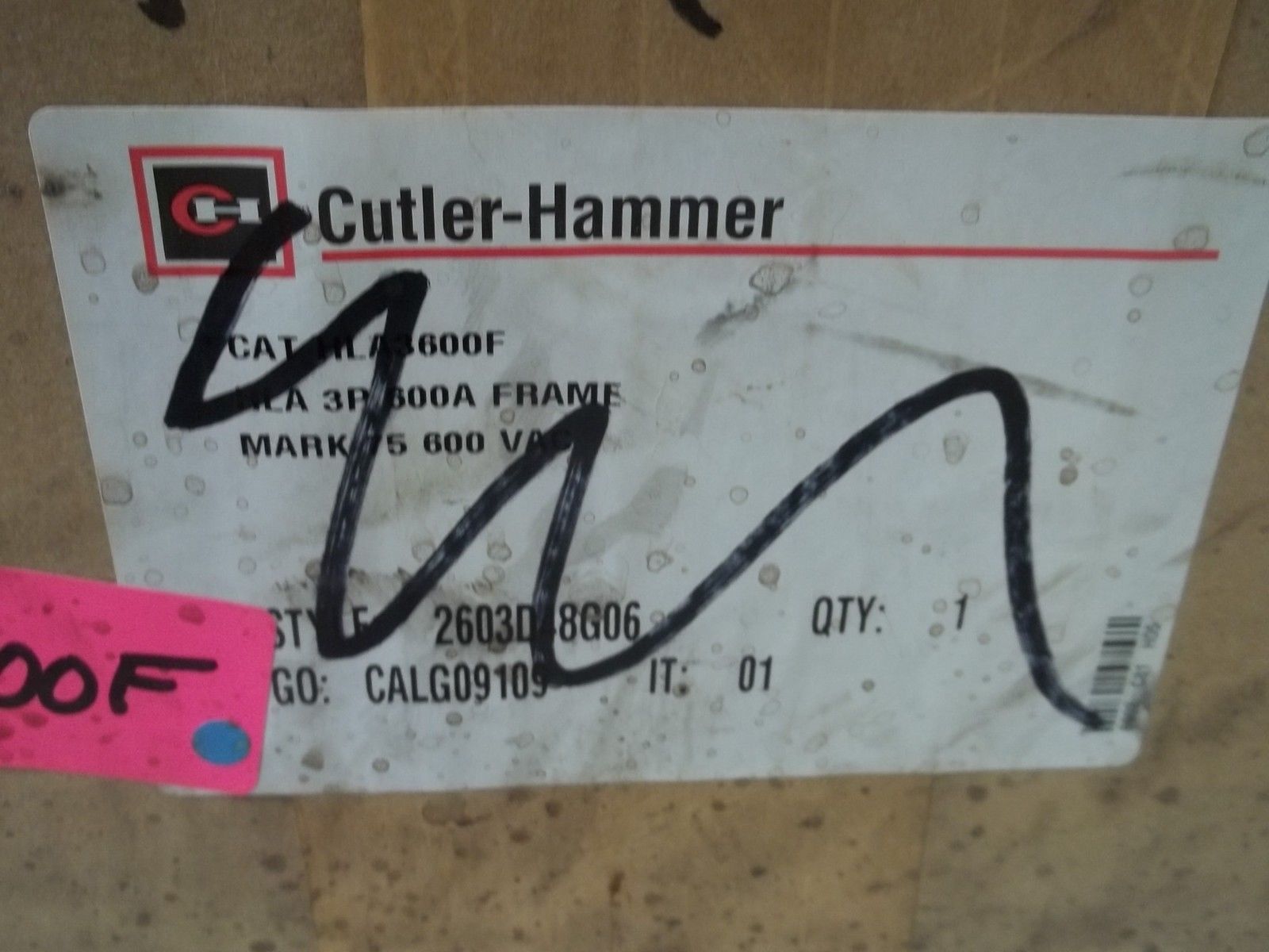 CUTLER HAMMER HLA3600F  UNMP