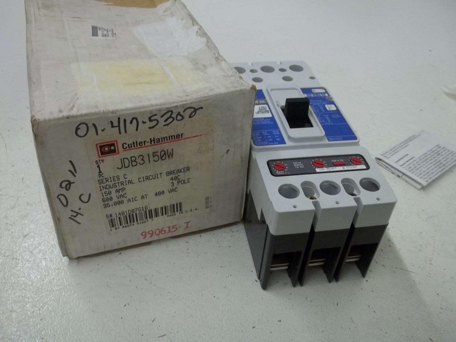 CUTLER HAMMER JDB3150W CIRCUIT BREAKER NSMP