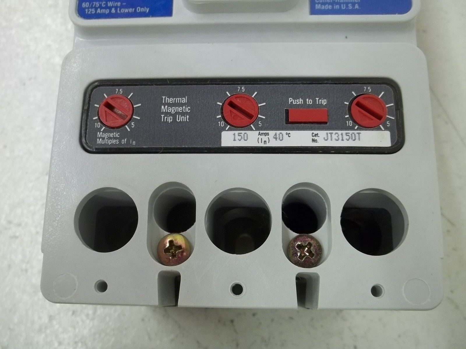 CUTLER HAMMER JDB3150W CIRCUIT BREAKER NSMP