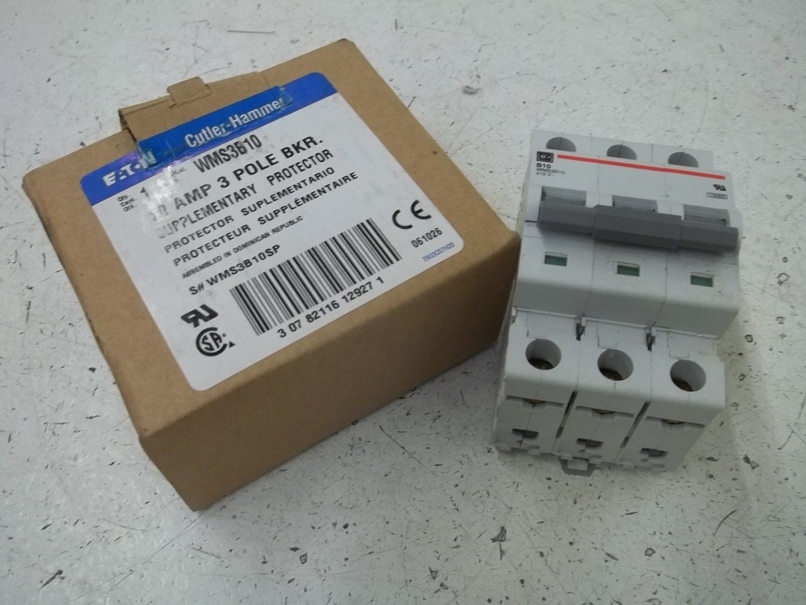 CUTLER HAMMER WMS3B10 SUPPLEMENTARY PROTECTOR NSMP