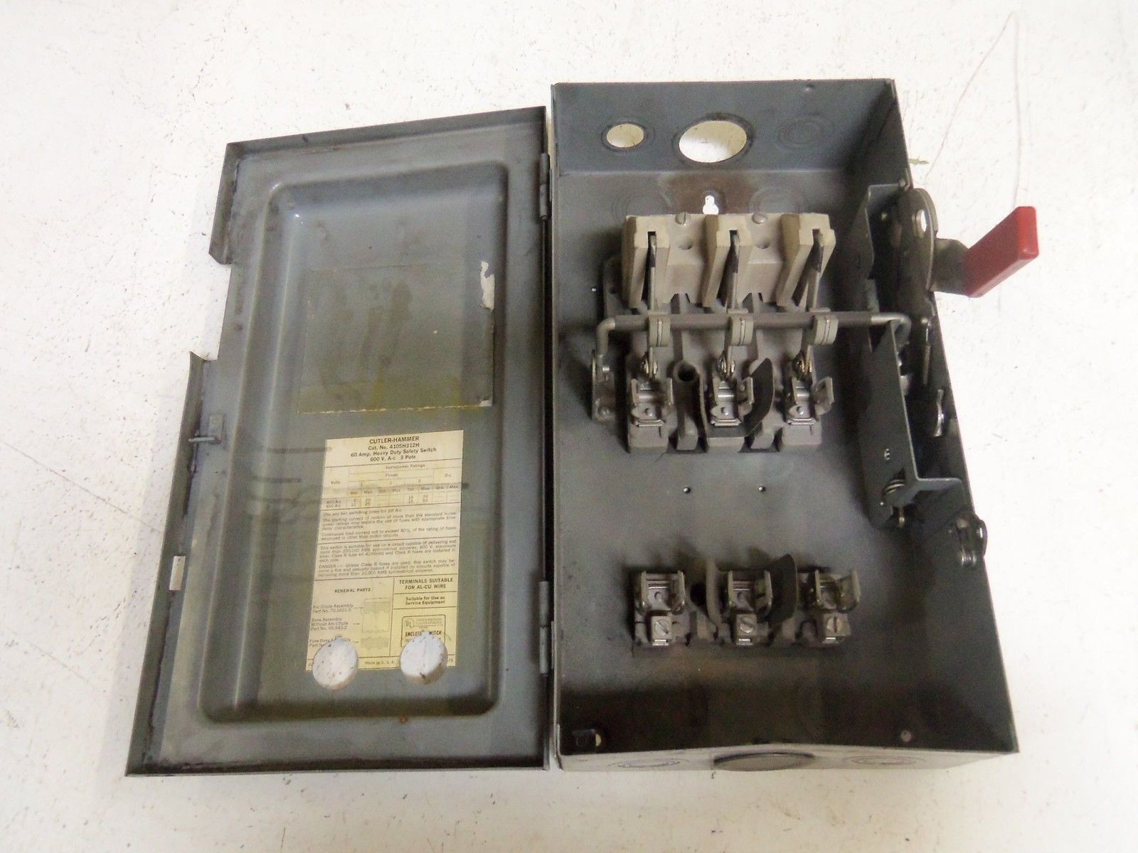 CUTLER HAMMER 4105H312H SAFETY SWITCH UNMP