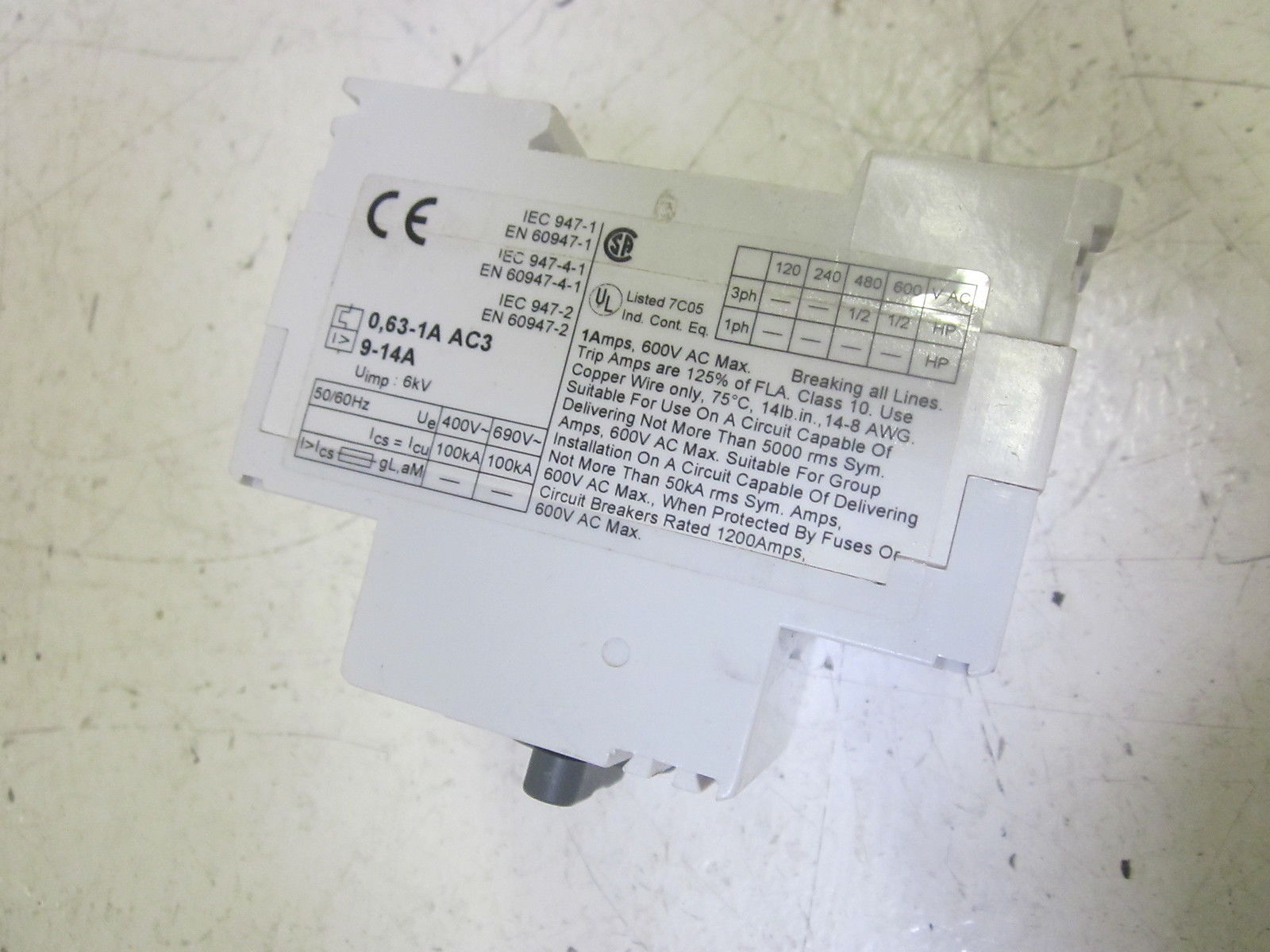 CUTLER HAMMER A305EN SER.B1 MOTOR STARTER UNMP