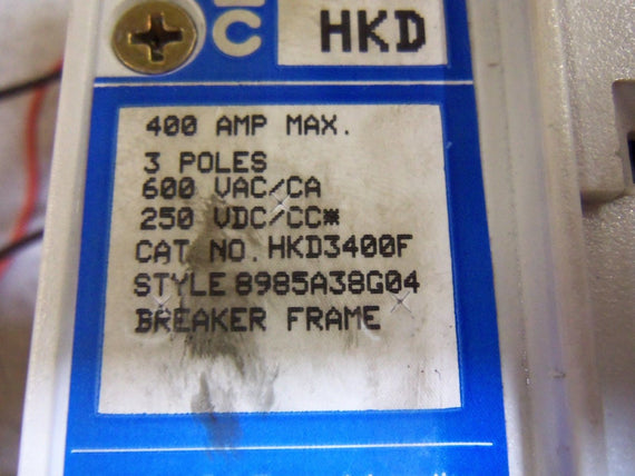 CUTLER HAMMER HKD3250 CIRCUIT BREAKER 250A *USED*