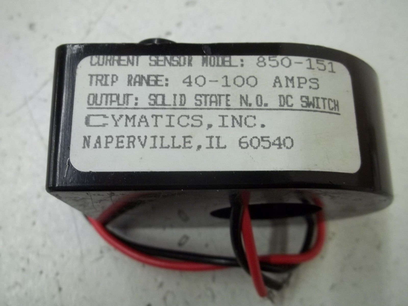 CYMATICS, INC. 850-151 CURRENT SENSOR 40-100AMPS UNMP