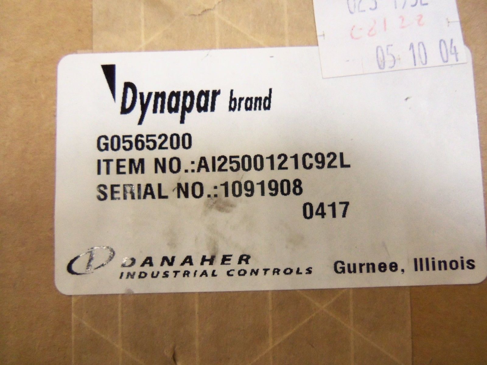 DANEHER CONTROLS AI2500121C92L NSFS