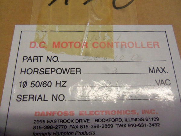 DANFOSS ELECTRONICS D5R1D5 MOTOR OVERLOAD CONTROL NSMP