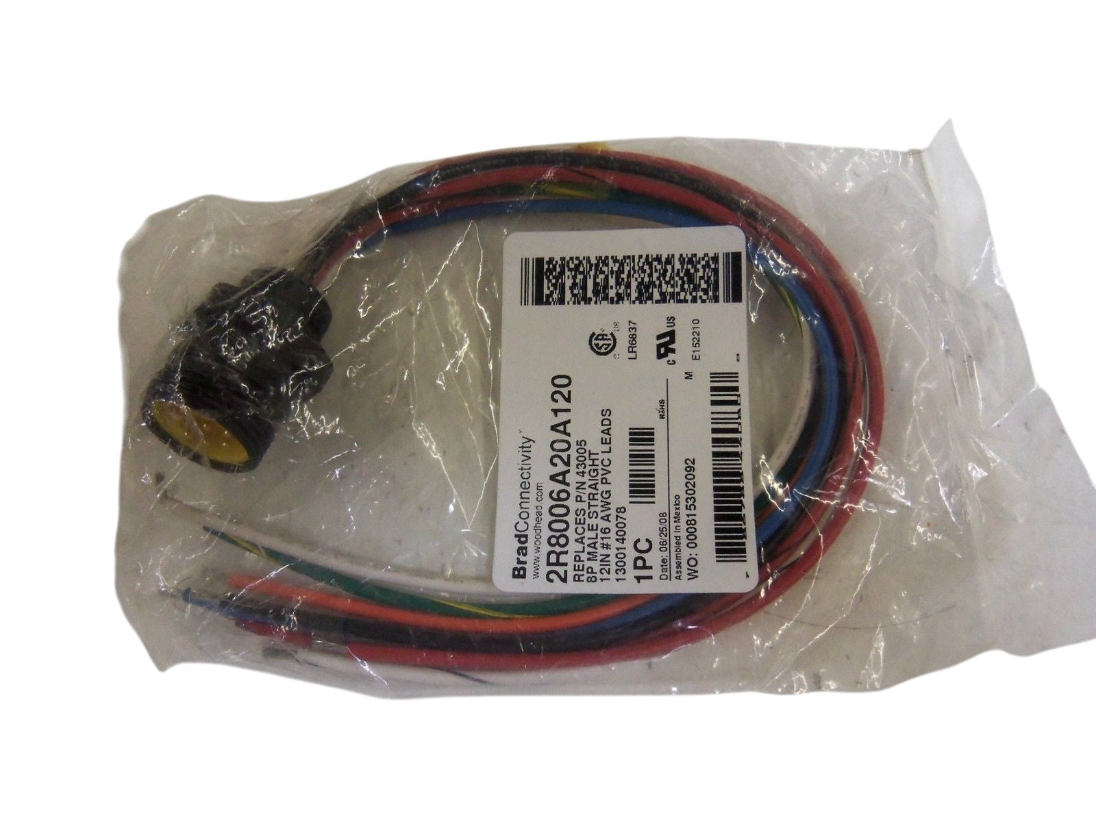 DANIEL WOODHEAD 43005 2R8006A20A120 MALE STRAIGHT RECEPTACLENSMP
