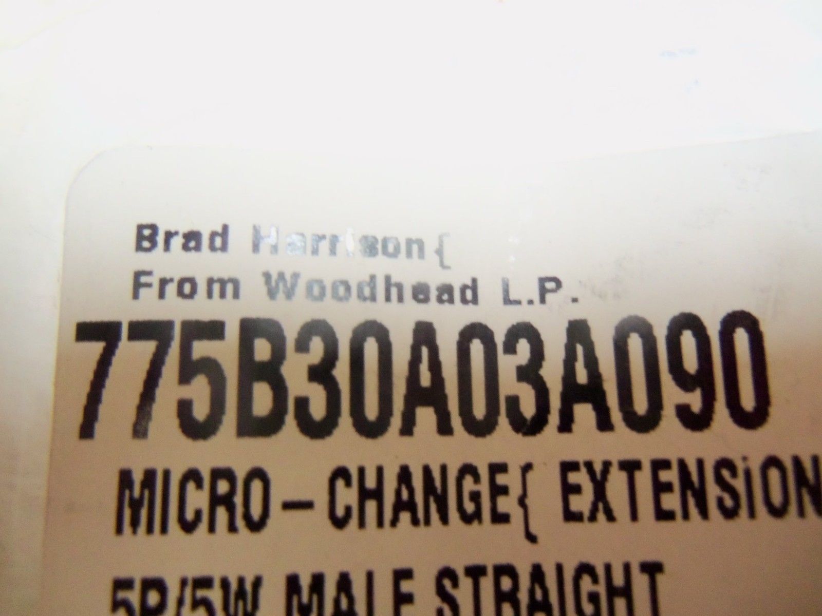 DANIEL WOODHEAD 775B30A03A090 CABLE NSMP