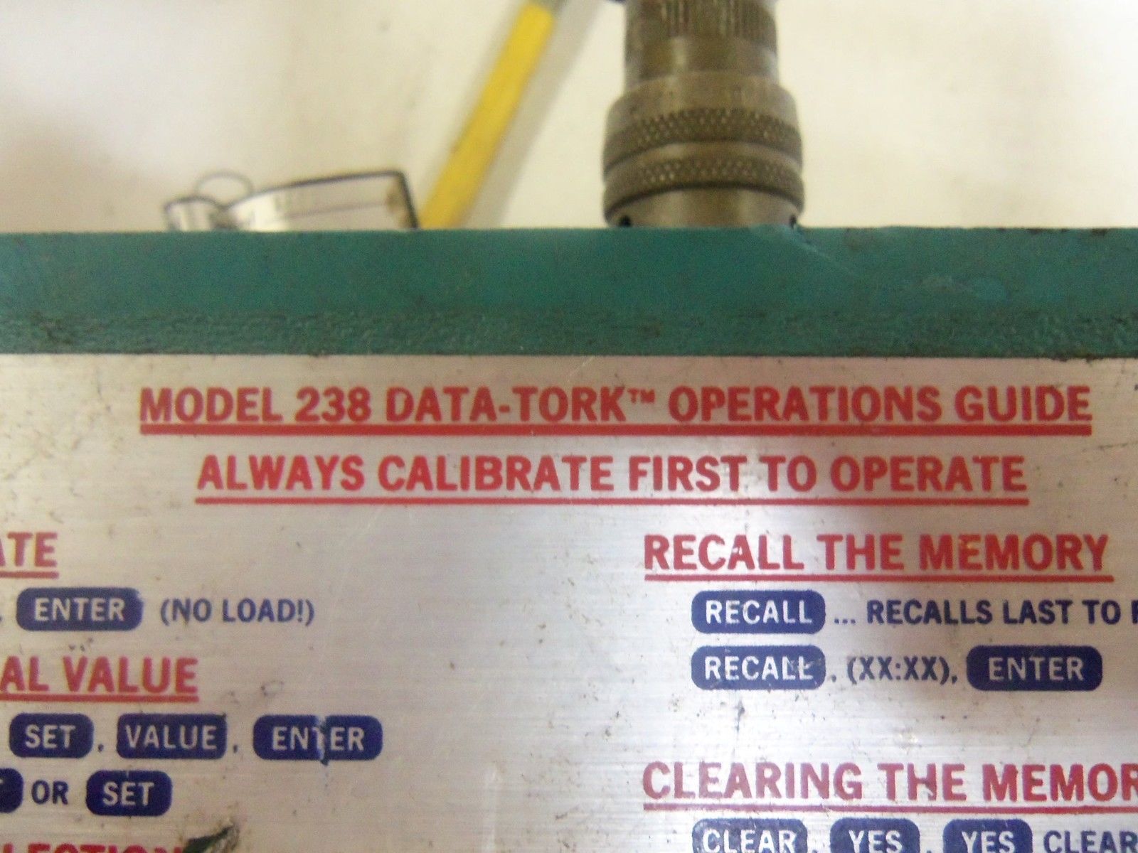 GSE MODEL 238 DATA-TORK UNMP