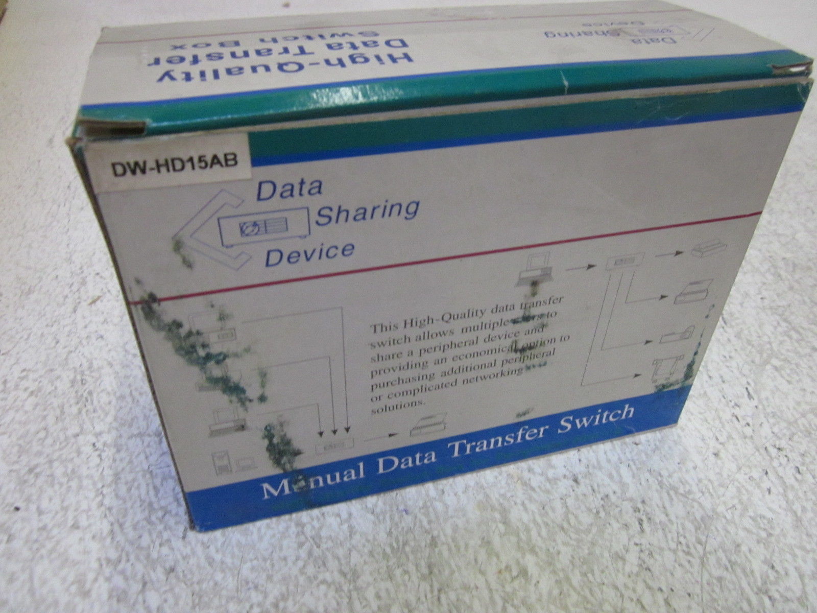DATA SHARING DEVICE DW-HD15AB MANUAL DATA SWITCH BOX NSMP