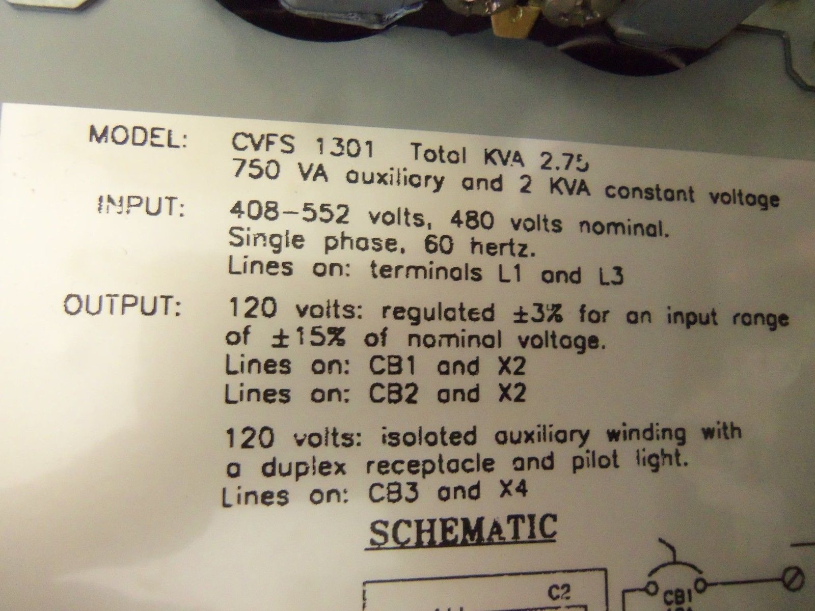 DAYKIN CVFS-1301 TRANSFORMER DISCONNECT UNMP