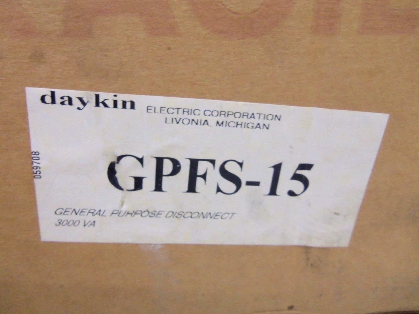 DAYKIN GPFS-15 TRANSFORMER NSMP