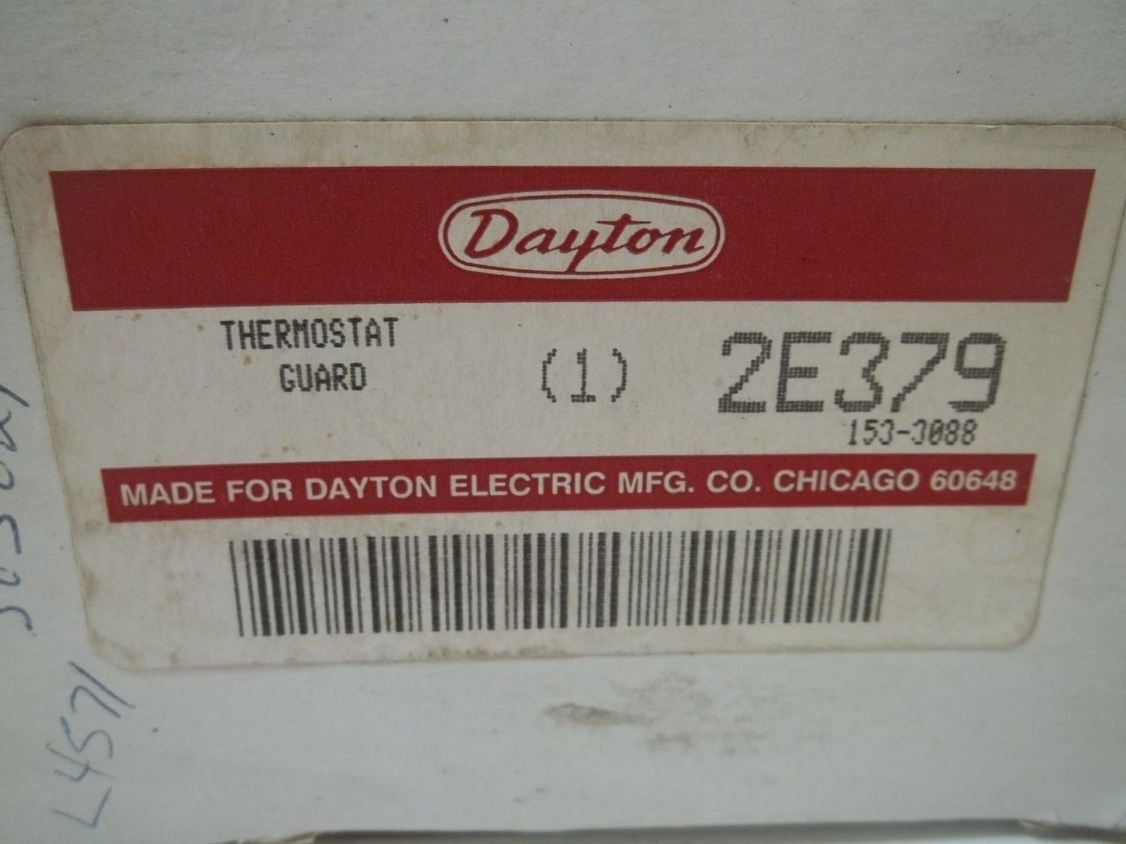 DAYTON 2E379 THERMOSTAT GUARD NSMP