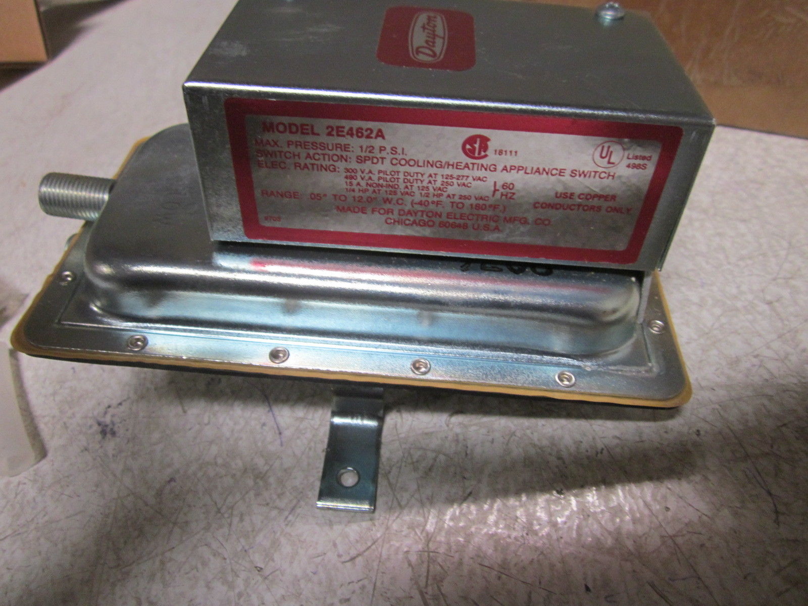 DAYTON 2E462A PRESSURE SWITCH COOLING / HEATING NSMP