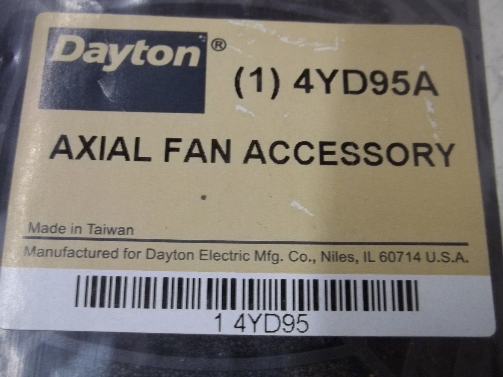 DAYTON 4YD95A AXIAL FAN ACCESSORY NSMP