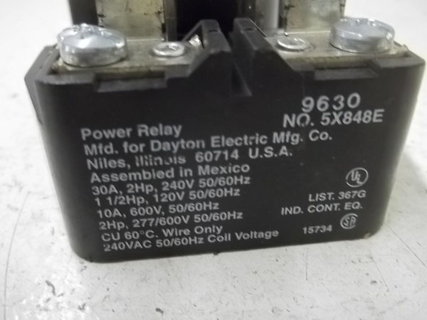 DAYTON 5X848E POWER RELAY UNMP