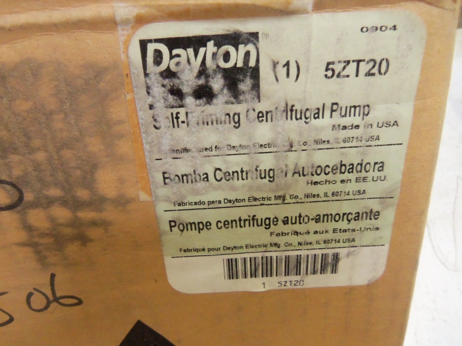 DAYTON 5ZT20 PUMP NSMP