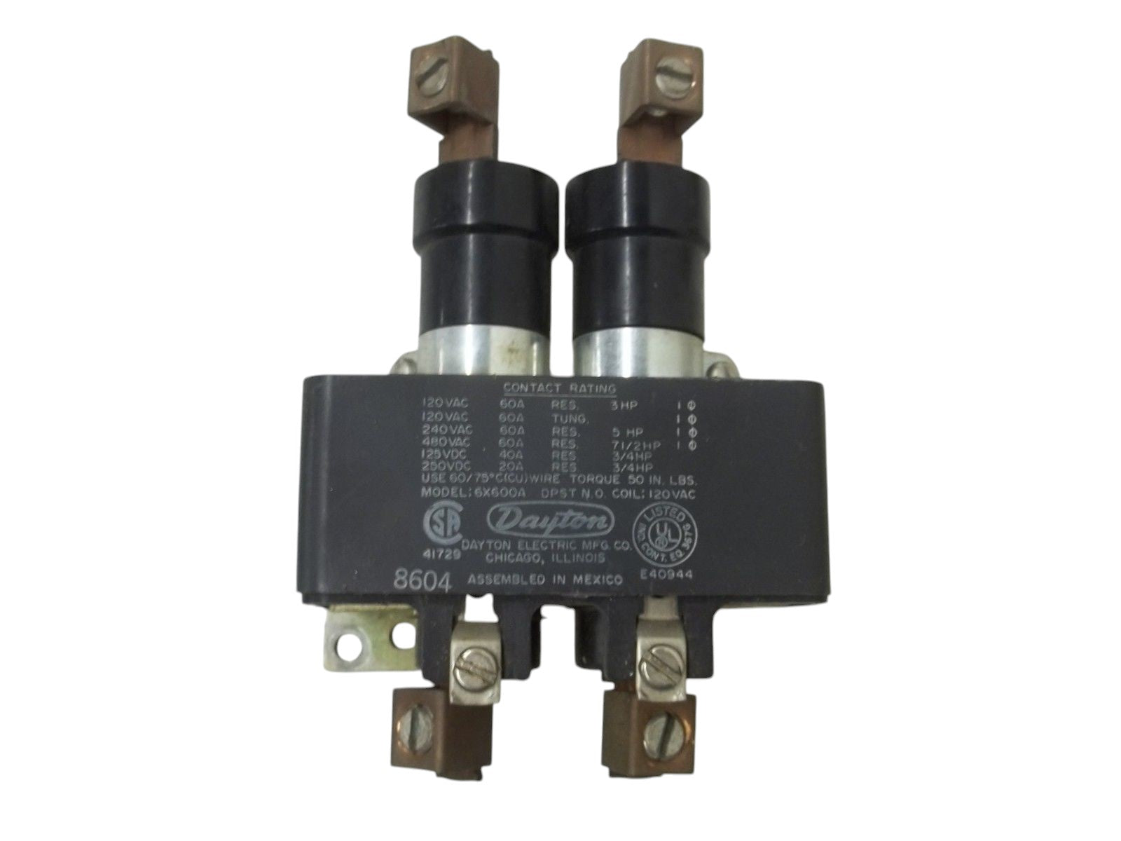 DAYTON 6X600A CONTACTOR  UNMP