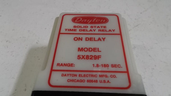 DAYTON TIME DELAY RELAY 5X829F NSMP