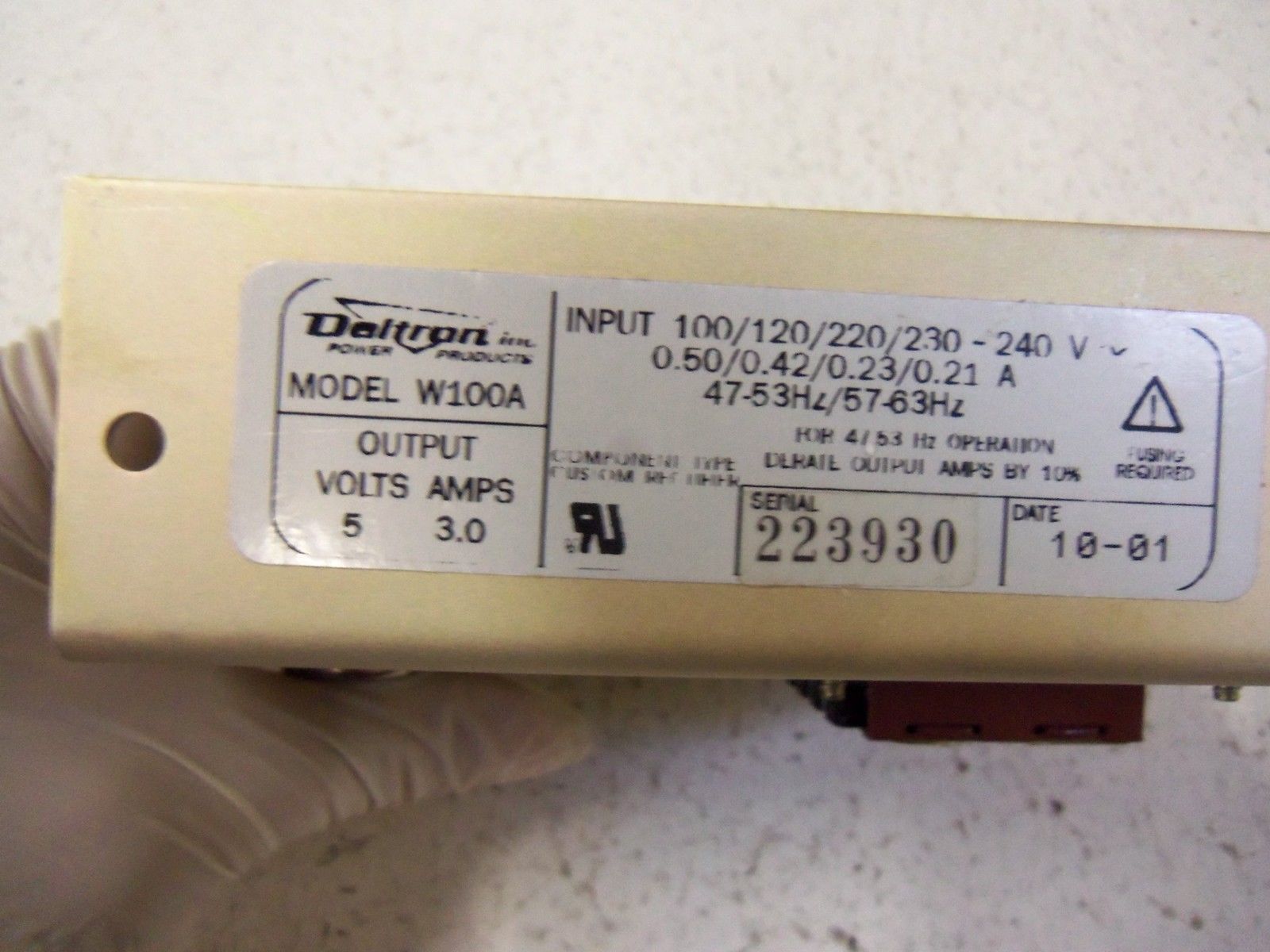 DELTRON W100A POWER SUPPLY UNMP
