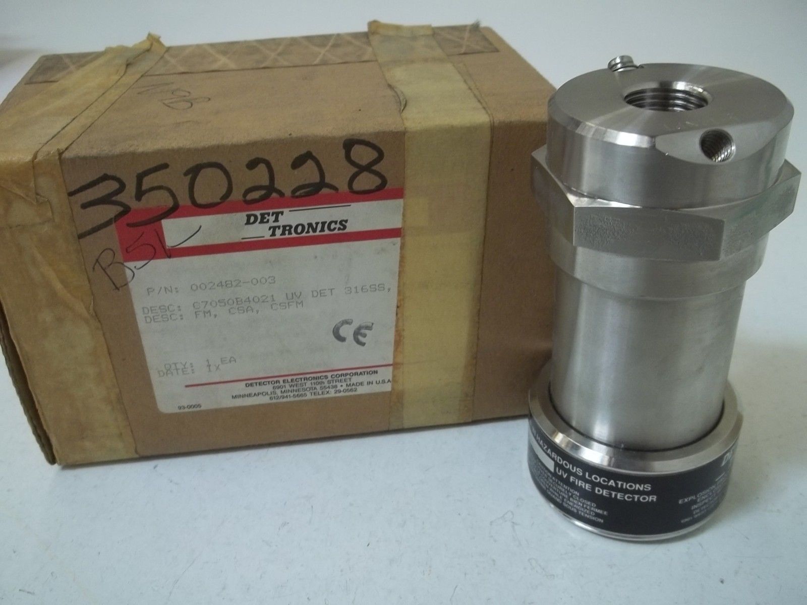 DET TRONICS 002482-003 UV FIRE DETECTOR NSMP