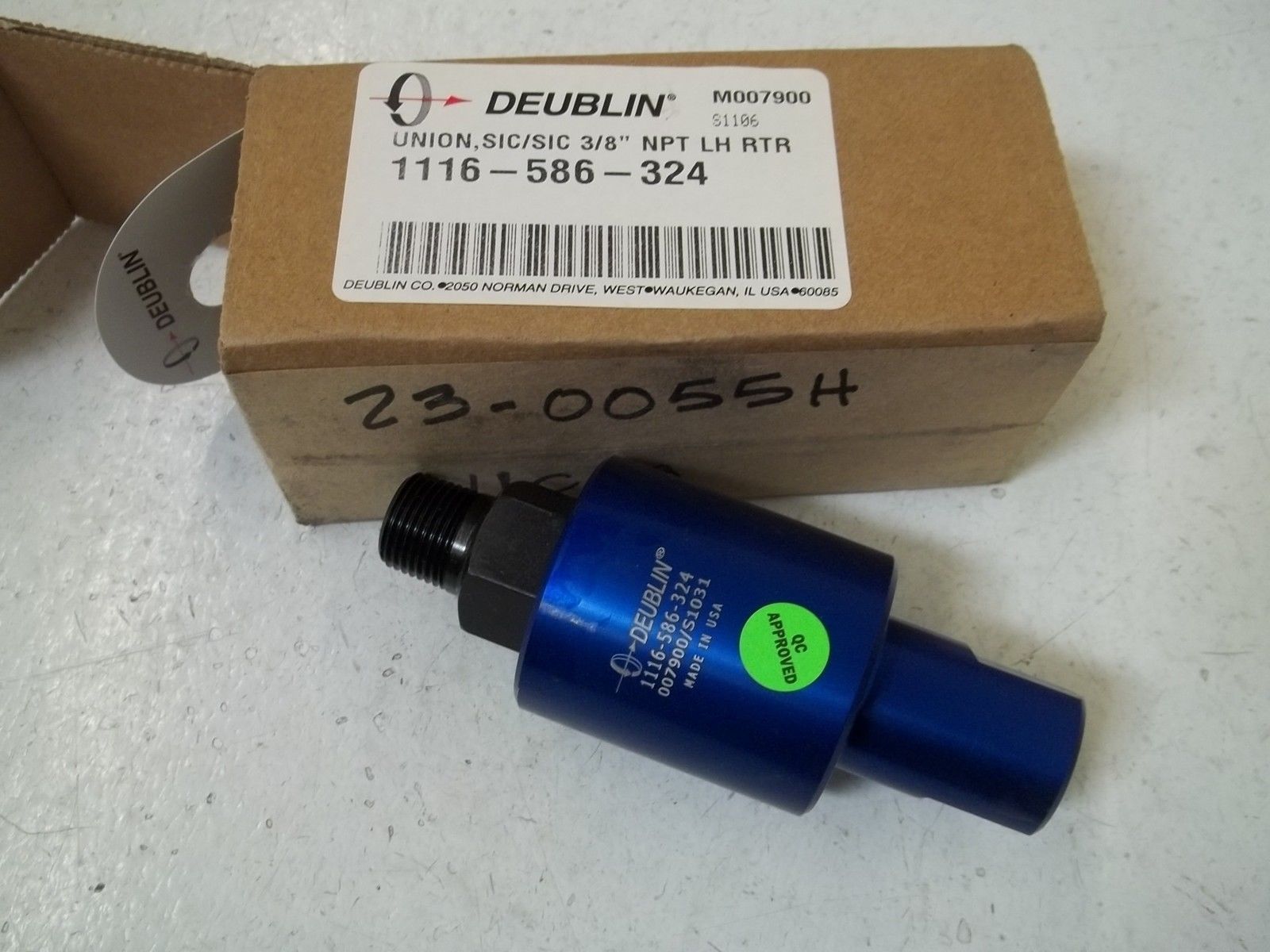 DEUBLIN 1116-586-324 UNION, SIC/SIC 3/8" NPT LH RTR NSMP