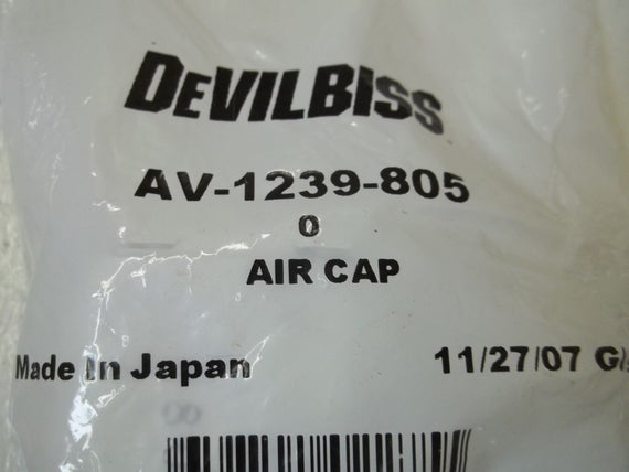DEVILBISS AV-1239-805 AIR CAP *NEW IN A FACTORY BAG*