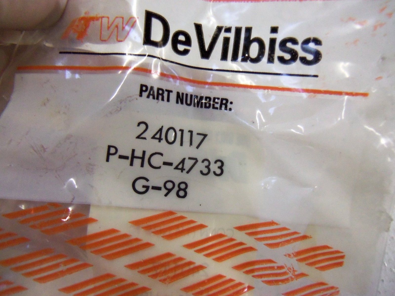 DEVILBISS FITTINGS P-HC-4733 (ORANGE BAG) HOSE CONNECTOR  NSMP