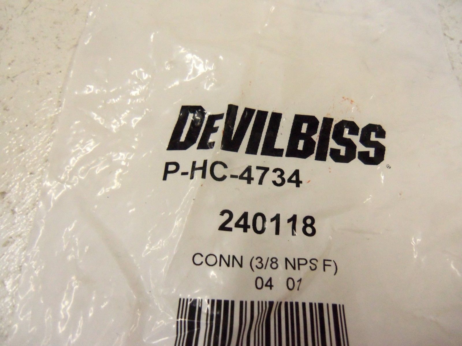 DEVILBISS FITTINGS P-HC-4734 (WHITE BAG) NSMP