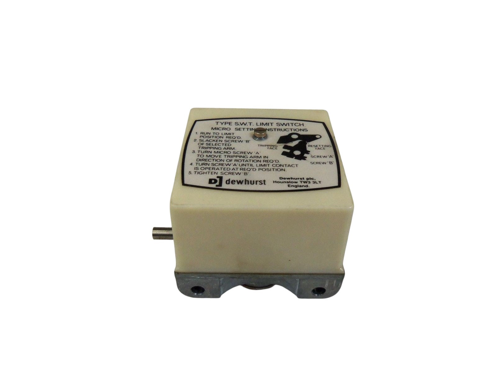 DEWHURST LIMIT SWITCH S.W.T 600V (BEIGE) UNMP