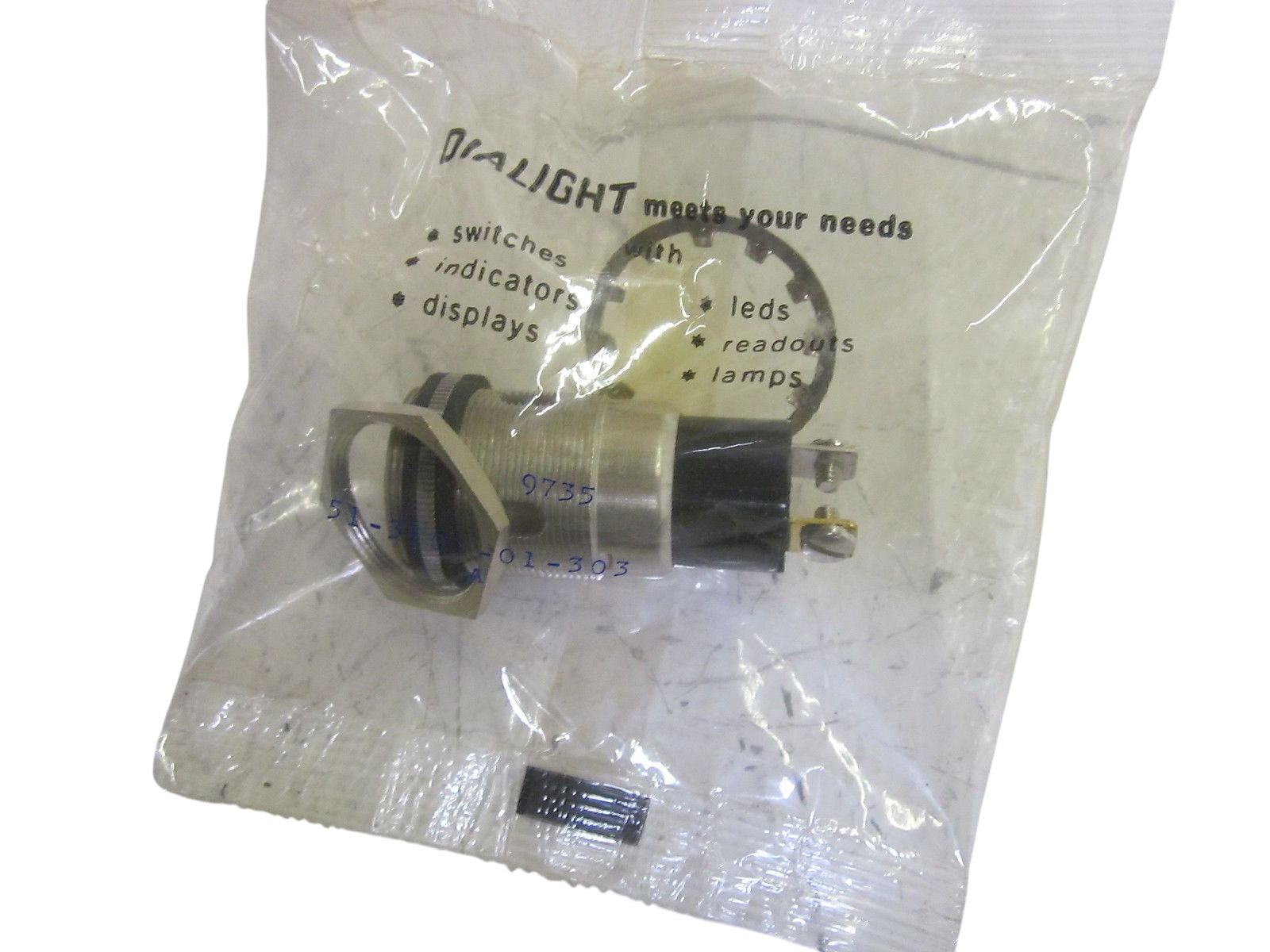 DIALIGHT 51-3101-01-303 PUSHBUTTON SWITCH 75W 125V NSMP