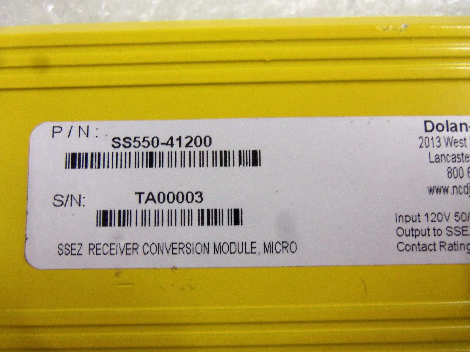 DOLAN-JENNER SS550-41200 RECEIVER NSNP