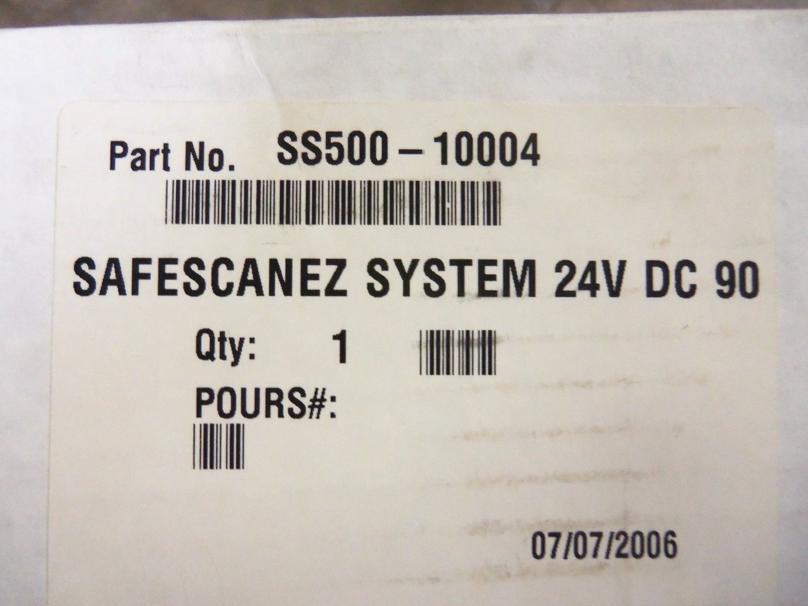 DOLAN-JENNER SS5500-10004 SAFESCANEZ SYSTEM NSMP