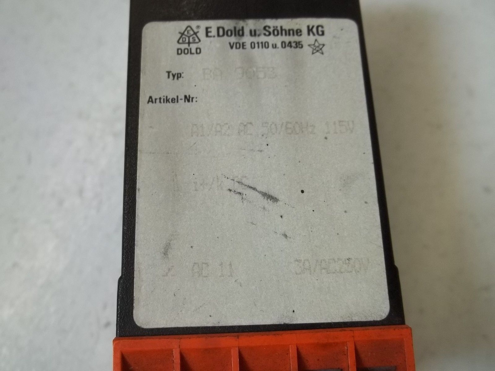 DOLD BA9053 VARIMETER 0-20S 0.1-1AMP 110-230V UNMP
