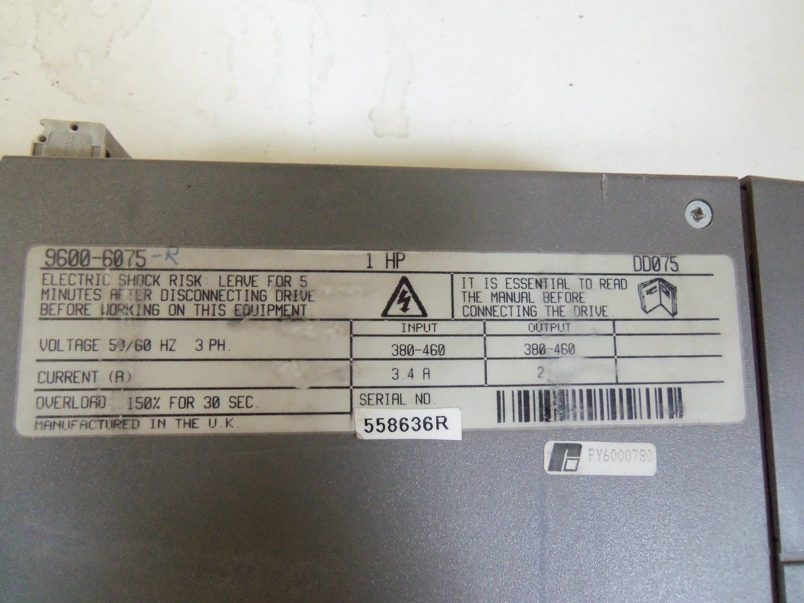 CONTROL TECHNIQUES DominAx 9600-6075 DRIVE UNMP