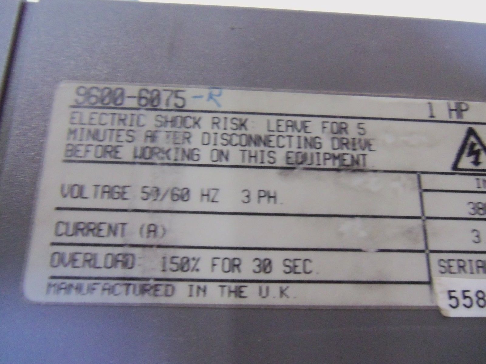 CONTROL TECHNIQUES DominAx 9600-6075 DRIVE UNMP