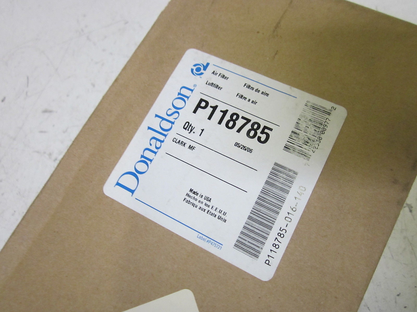 DONALDSON P118785 AIR FILTER   NSMP