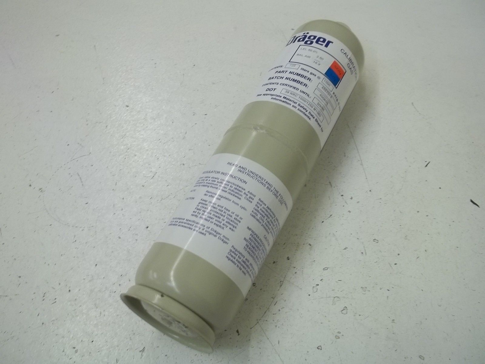 DRAGER 4557019 CALIBRATION GAS NSMP
