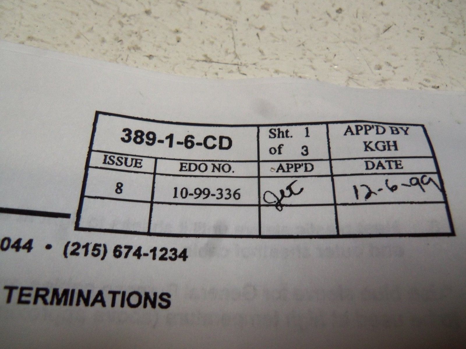DREXELBROOK 389-1-6-CD CABLE END TERMINATION KIT NSNP