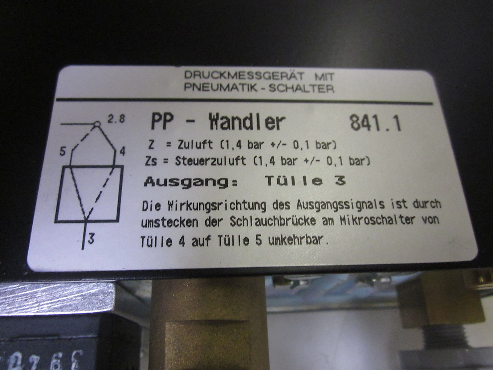 PP-WANDLER 841.1 PRESSURE ANALYZER NSMP