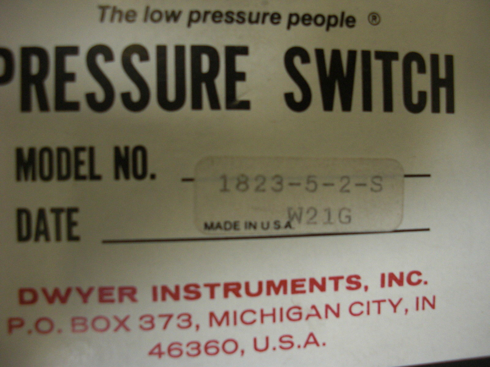 DWYER 1823-5-2-S NSMP