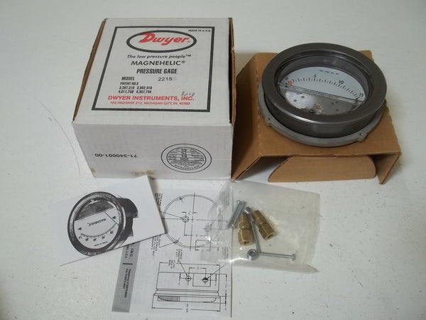 DWYER 2215C PRESSURE GAGE 0-15 NSMP