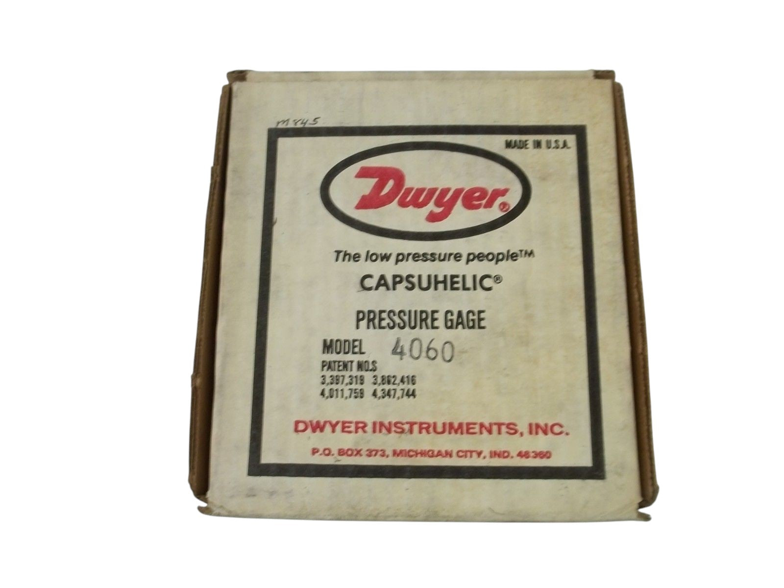 DWYER 4060C CAPSUHELIC PRESSURE GAGE 0-60PSI NSMP
