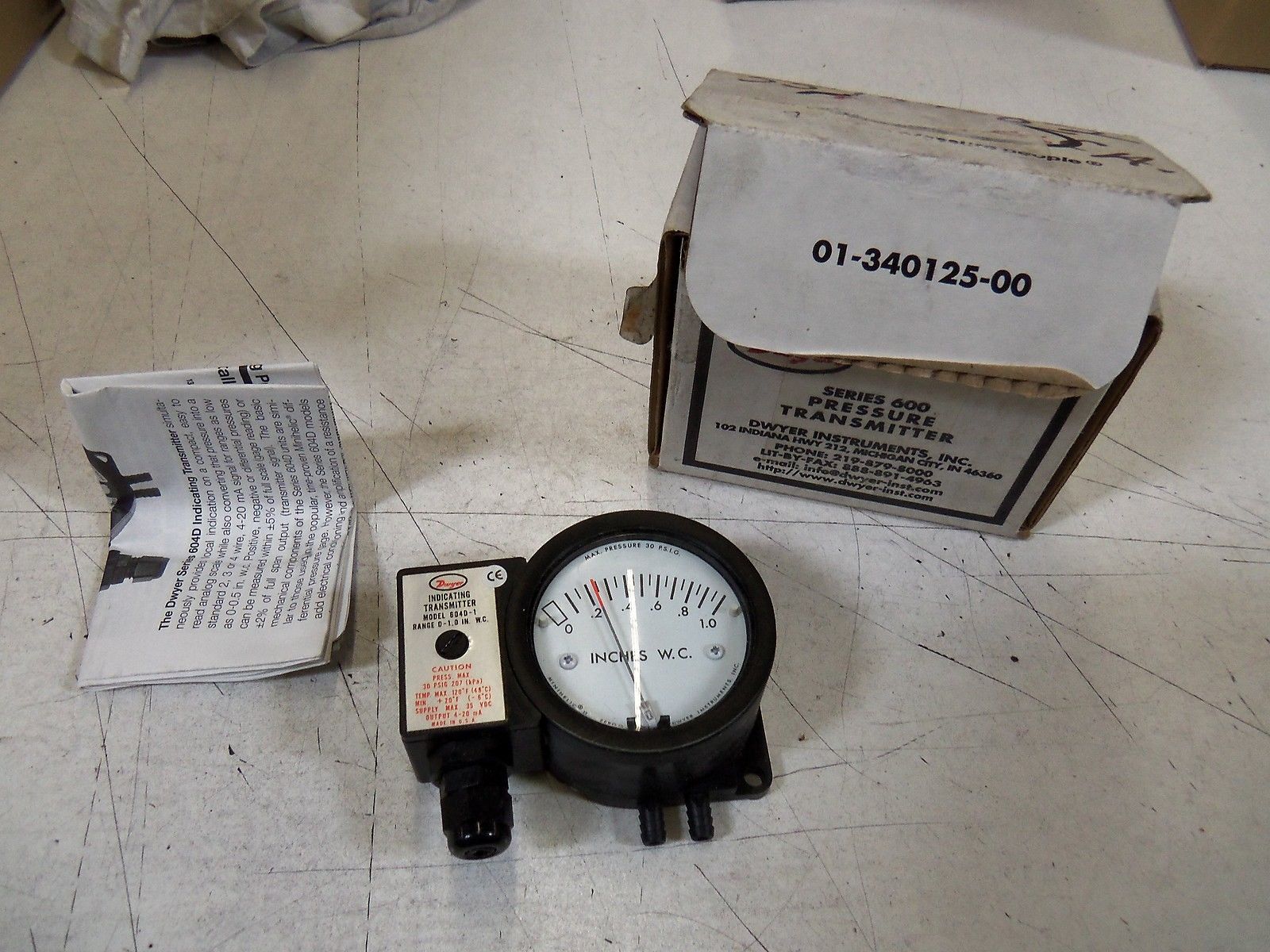 DWYER 604D-1 SWITCH *USED*